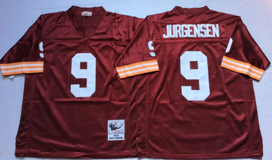 Men NFL Washington Redskins 9 Jurgensen red Mitchell Ness jerseys